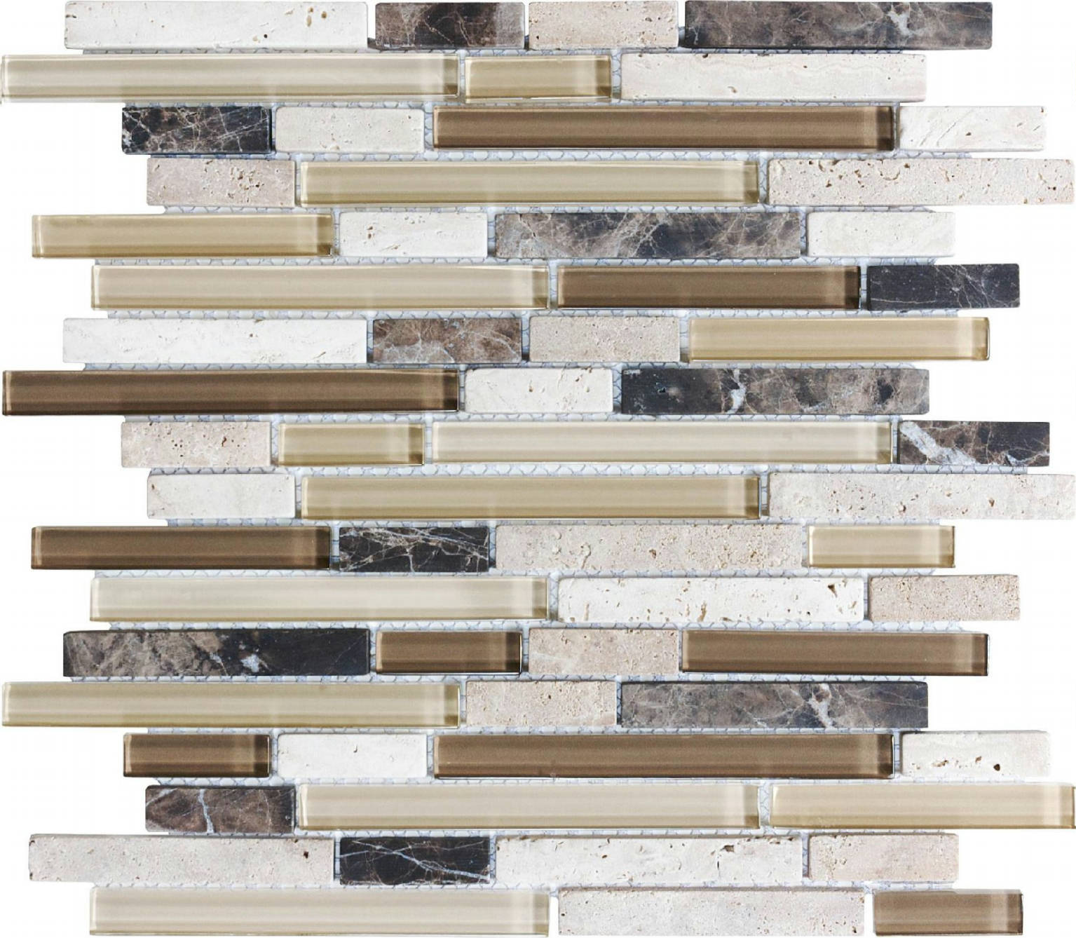 Linear Cappuccino Mosaic | Macar's Interiors