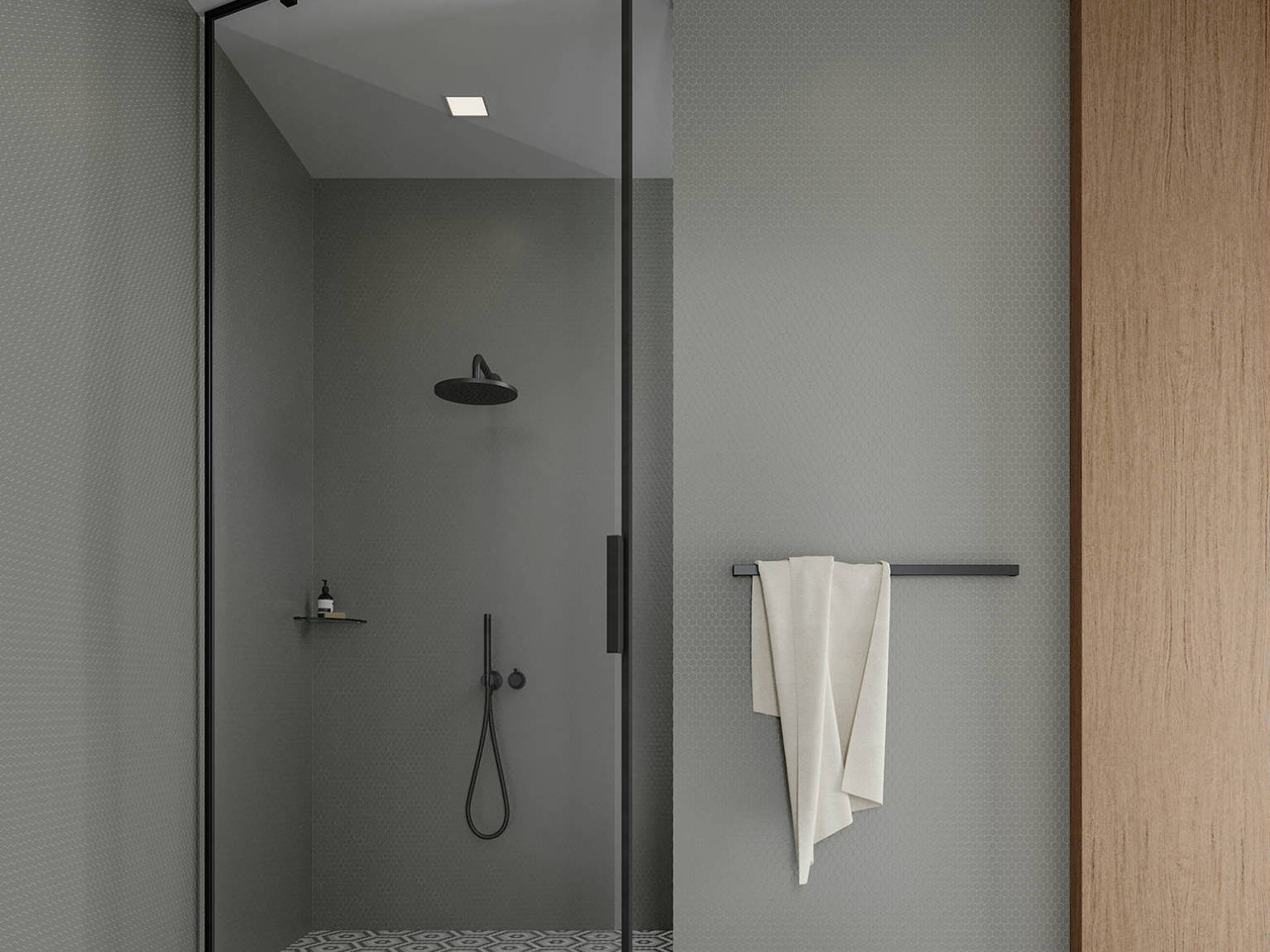 Traditions Taupe Matte 1in Hex Mosaic 2 | Macar's Interiors