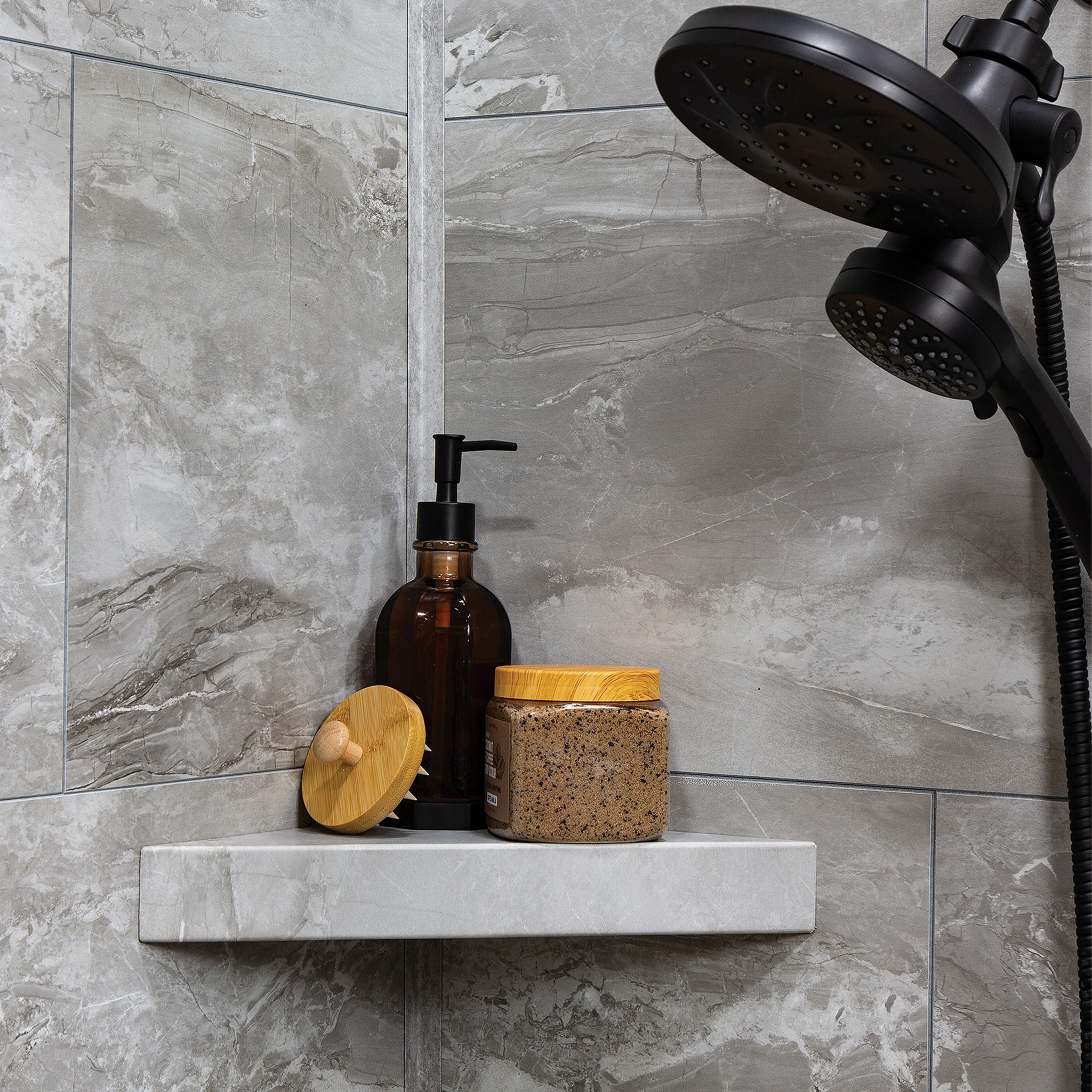 Smoky Sky Shower Shelf 14.56x7.12x2 | Macar's Interiors